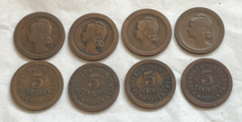8 Coins Portugal 5 Centavos 1924 - £24.74 GBP
