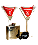 6 Fernet Brancamenta Cocktail / Shot Glasses, 1 Fernet Pourer &amp; Flask - £98.41 GBP