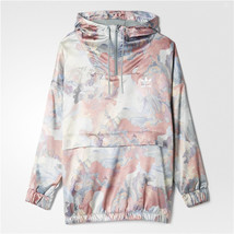 New Adidas Original Pastel Camouflage Satin Womens Multicolor AOP Jacket... - £102.21 GBP