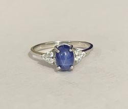 Genuine Blue Star Sapphire Ring Handmade 925Sterling Silver Ring Engagement Ring - £42.66 GBP