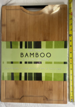 Bamboo Cutting Board with easy to grab handle, New &amp; Sealed; 18&quot;x12&quot; - £15.98 GBP