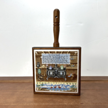 Vintage My Kitchen Prayer Wood Trivet 4.5x4.5 Ceramic Tile Florida, Wall Hanging - $13.95