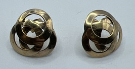 Vintage Earrings 925 STERLING SILVER Vermiel Pierced Stud Love Knot Jewelry - $24.70