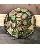 Vtg 5.5” trivet Abalone shells hot plate handmade in California Betty’s ... - $38.67 CAD