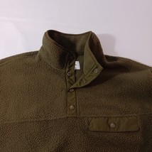 Goodfellow & Co. Men's 1/4 Snap Button Green Pullover Sweatshirt Jacket Size L image 4