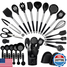 Hvygss 28-Pc Silicone Cooking Utensil Set w/ Stainless Steel Handle 446℉... - $33.18