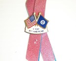 UAW V CAP BUY AMERICAN LAPEL / HAT PIN &amp; RIBBON UNITED AUTO WORKERS - $17.99