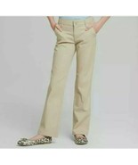 Cat &amp; Jack Girls Bootcut Uniform Pants Sz 12 Pita Bread Adjustable Waist  - £12.49 GBP