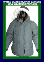 Extreme Cold Weather Parka Type N-3B Military Usaf Army Usn Issue Medium - £58.91 GBP