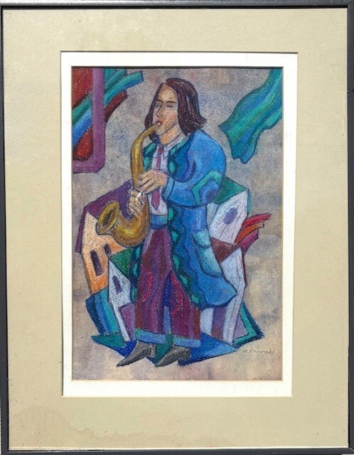 ALEX KHOMSKY ORIGINAL ONE OF A KIND PASTEL PAINTING ON PAPER HAND SIGNED... - $625.50