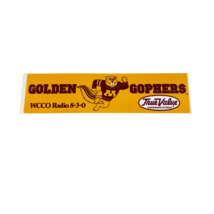 Minnesota Golden Gophers 1985 Season Schedules Bumper Sticker True Value Vintage - $9.95