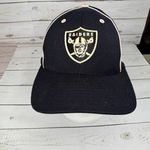 Reebok NFL Las Vegas Raiders Baseball Cap Mens Black White Stretch Fitted Hat - £14.06 GBP