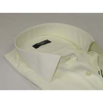 Men's Shirt By CASILA Turkey Cotton Blend Long Sleeves 502000-14 Solid Ivory image 2