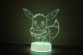 Eevee 3D Lamp 7 Colors Illusion Night Light,USB Powered Desk Lamp with Touch - £7.65 GBP