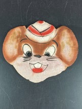 Herman the mouse Tom &amp; Jerry Hanna Barbera Vintage Halloween Mask Canvas Cloth - £39.52 GBP