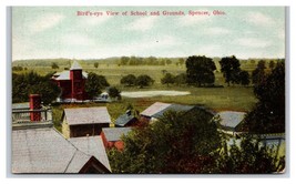 Birds Eye View School Grounds Spencer Ohio OH 1916 DB Postcard V19 - £2.37 GBP