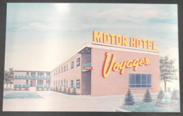 VTG Voyager Motor Hotel Limited North Bay Ontario Canada Advertising Postcard - £9.71 GBP