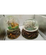 Westland Water Globes ~ Tigers ~ Very Nice ~ Both Play Music ~ free shipping ~ - $59.39