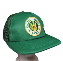 VTG United States U.S. Army Hat Rare Green Mesh Patch Snapback 80s Truck... - £28.11 GBP