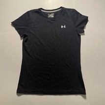 Under Armour Heatgear T Shirt Mens Small Black Loose Fit Athletic Shirt - £11.76 GBP