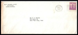 1942 US Cover - Dr. E. Russell Scott, Helena, Montana to Salt Lake City, Utah S3 - £2.31 GBP