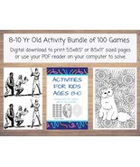 100 Activities Kids Age 8-10: Coloring, Hidden Image, Math Game, Maze, A... - $5.00