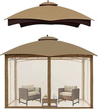 Hugline Outdoor Replacement Canopy Top 10X12 Gazebo #Gf-12S004B-1 (Khaki), Khaki - £141.47 GBP