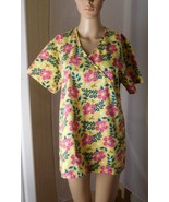 Denice Women&#39;s Scrub Top Size S Floral - Cotton Blend - Style #508 - £11.18 GBP