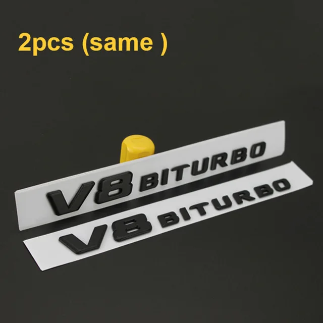 Letter Emblem for Mercedes Benz AMG V12BITURBO V8 BITURBO 4MATIC+ TURBO 4MATIC C