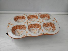 Temptations Old World Style Orange Heart Cupcake Muffin Pan With Wire Basket - £34.71 GBP