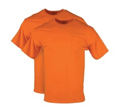 Gildan Workwear Dry Blend Pocket Crew T-Shirts, Orange, 2XL, Pack of 2 Shirts - £14.15 GBP