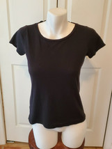 Ann Taylor Loft Size Small Black Ladies T-Shirt Top - £7.75 GBP