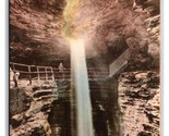 Caverns Cascade Watkins Glen Ny New York Unp Fototipia DB Cartolina W19 - $3.36
