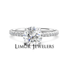 1.60 Carat 14k Solid White Gold Diamonds  Forever One Moissanite Engagement Ring - £1,565.02 GBP