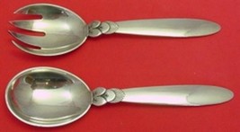 Cactus by Georg Jensen Sterling Silver Salad Serving Set 2pc FH AS Small 6 5/8&quot; - £376.67 GBP