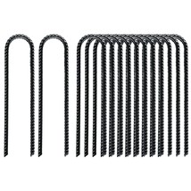 Trampolines Wind Stakes 12 Pack 12 Inch, Heavy Duty U Shaped Rebar Stake... - $51.99