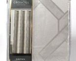 1 Count Croscill Gwynn Silver 72 In X 72 In Shower Curtain 100% Polyester - $35.99