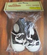 Tallina&#39;s Doll Supplies Doll Shoes Style S915 Size 1 Black Hightop Tenni... - $6.72