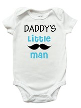 Daddy&#39;s Little Man Shirt, Daddys Little Man Bodysuit, Fathers Day Shirt ... - £9.45 GBP+
