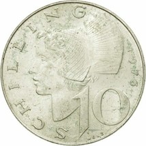 Pièce de 10 schillings en argent Autriche ancienne vintage de collection... - €8,26 EUR