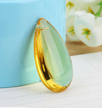 30pcs 36mm Yellow Crystal Smooth Prism Pendant Chandelier Lamp Light Par... - $18.98