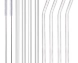 Alink Glass Smoothie Straws, 10&quot; X 10 Mm Long Reusable Clear Drinking St... - $14.99