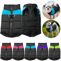 Pet Dog Vest Jacket Warm Waterproof Clothes Winter Padded Coat Small/Large US - £21.23 GBP