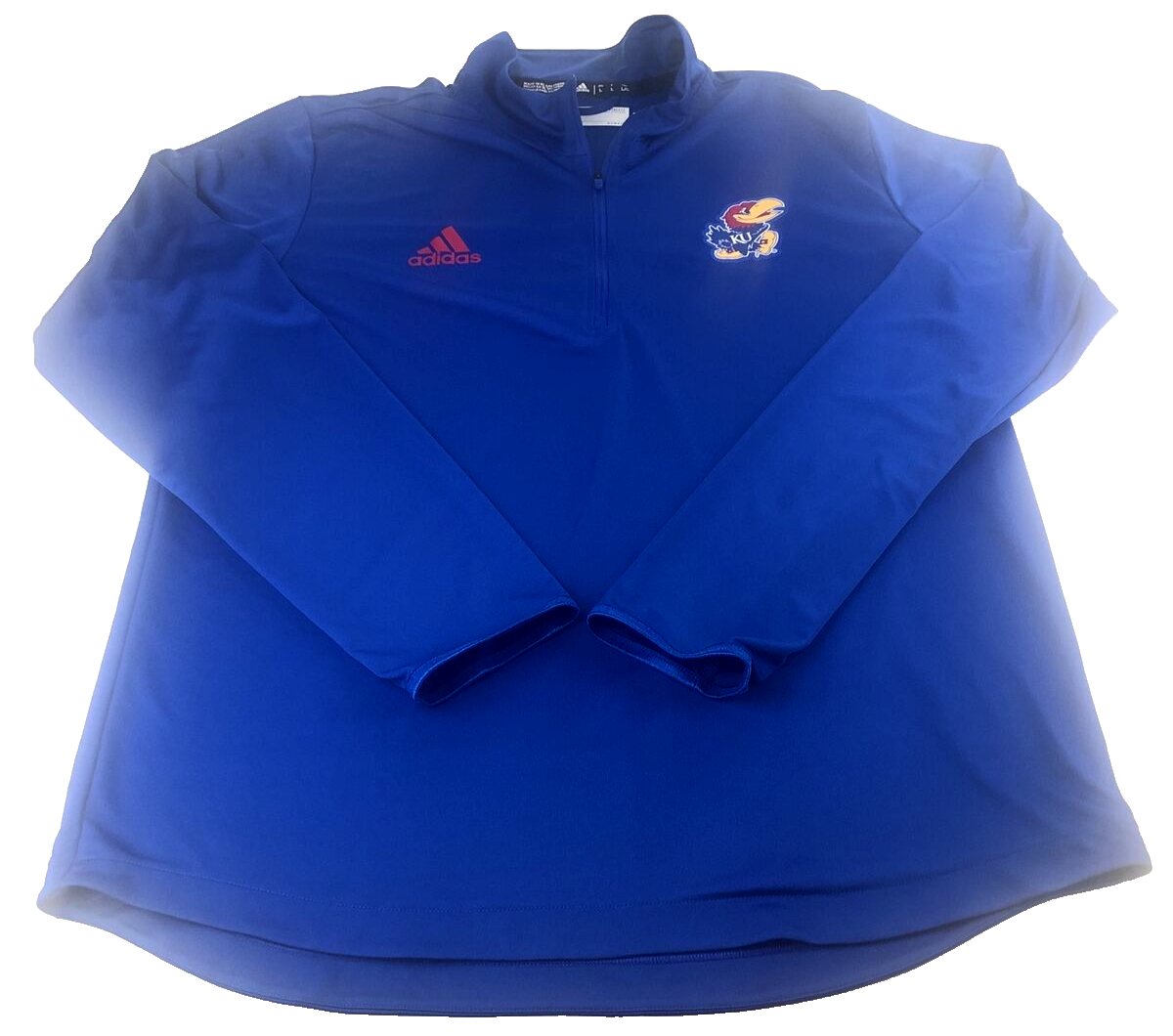 Primary image for Adidas NCAA Kansas Jayhawks Men's Pullover 1/4 Zip Lightweight Large GE2446