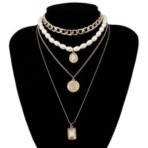 IngeSight.Z Punk Multi Layered  Choker Necklace Collar Statement Virgin Mary Coi - £13.30 GBP