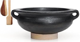 Deep Burned Clay Handi/Pot with Handle for Cooking and Serving 1 Liter - $52.46+