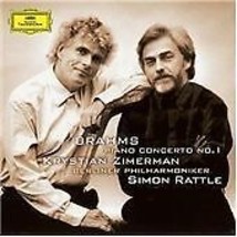 Johannes Brahms : Piano Concerto No. 1 (Rattle, Berliner Phil., Zimerman) CD Pre - £11.94 GBP