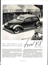 Vintage 1937 Ford V-8 &quot;By Every Modern Standard The Ford...&quot; Magazine Print Ad - £20.77 GBP