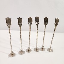 Victorian Silver Table Place Holders Jehoiada Alsop Rhodes 1870s Set of 6 - £152.15 GBP