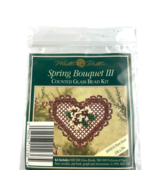 Mill Hill Spring Bouquet III PLUM HEART Counted Glass Bead Pin Kit MHSB36 - $214.88 MXN